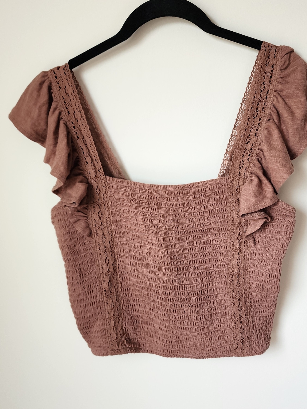 Smocked Ruffle Strap Top